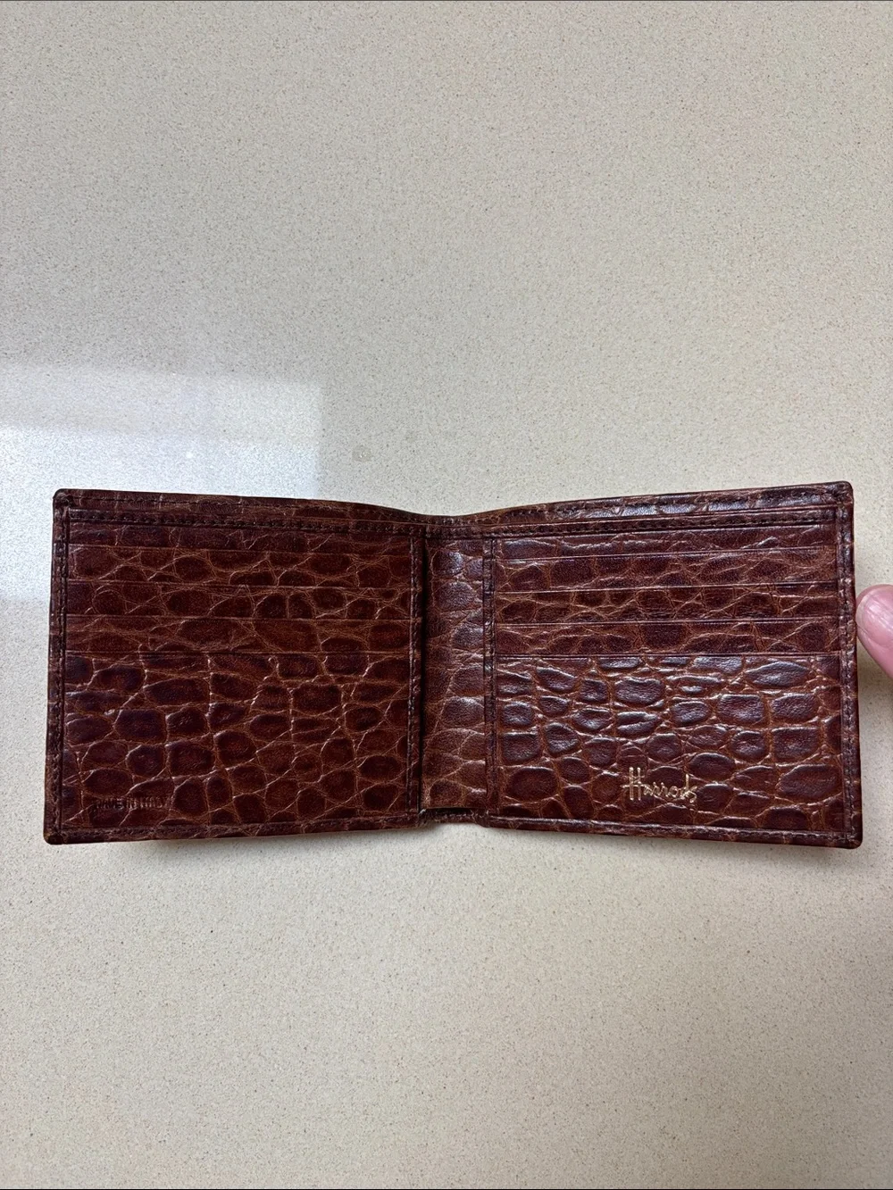 Harrods compact croc